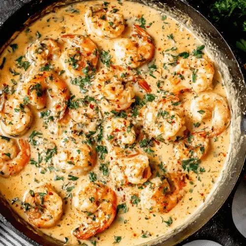 Creamy Garlic Shrimp Skillet Recipe