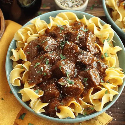 Crockpot Beef Tips And Noodles Recipe