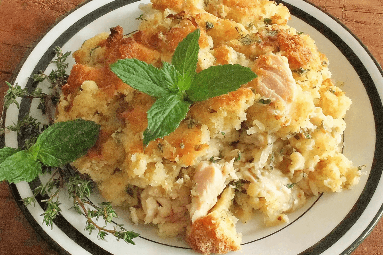 Easy Chicken and Stuffing Casserole Recipe