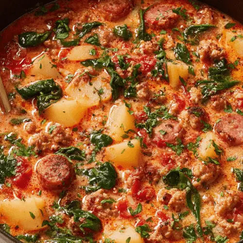 Spicy Italian Sausage and Potato Soup Recipe