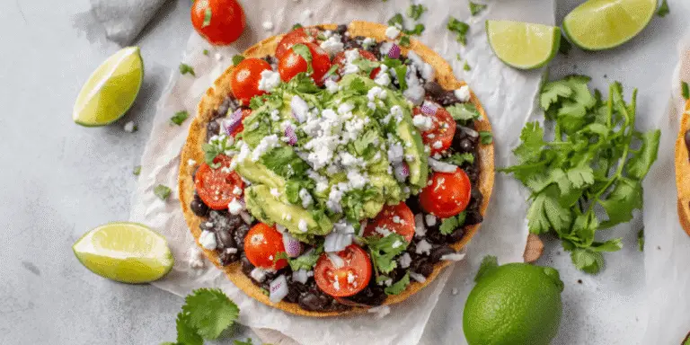 Creamy Black Bean Avocado Tostadas Recipe