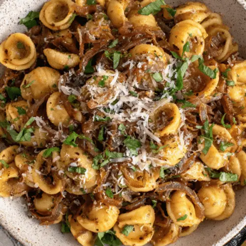 Vegan Caramelized Onion Pasta Recipe