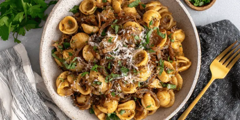 Vegan Caramelized Onion Pasta Recipe
