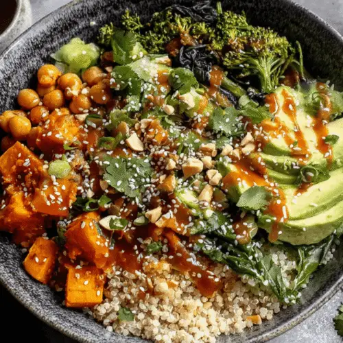 Thai Peanut Sweet Potato Buddha Bowl Recipe