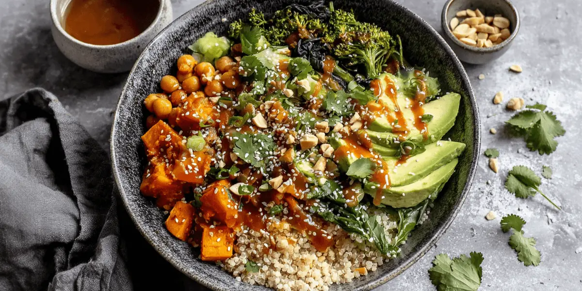 Thai Peanut Sweet Potato Buddha Bowl Recipe