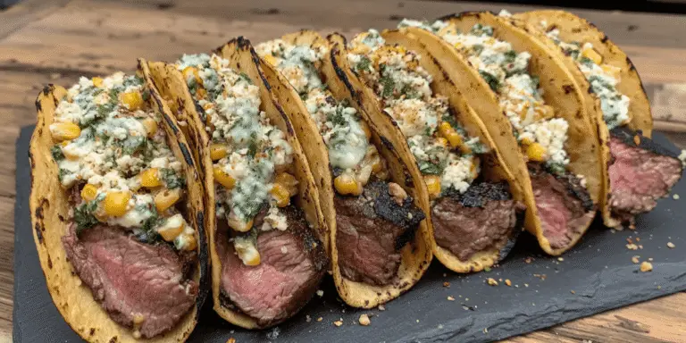 Grilled Steak Elote Tacos