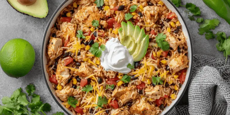One-Pot Chicken Burrito Bowl Recipe