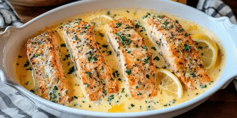 Baked Salmon with Boursin Cheese Sauce Recipe