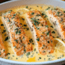 Baked Salmon with Boursin Cheese Sauce Recipe