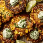 Corn Fritters with Cilantro Lime Yogurt