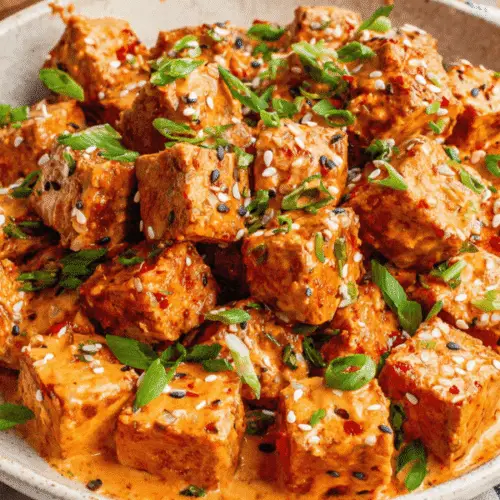 Spicy Tofu With Creamy Coconut Sauce Recipe