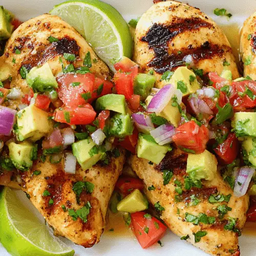 Cilantro Lime Chicken with Avocado Salsa Recipe