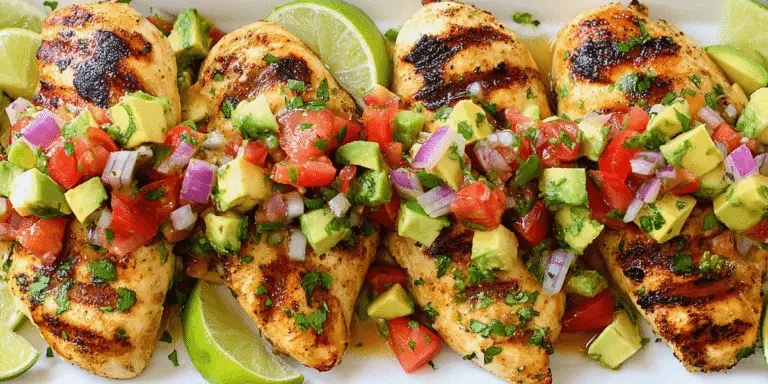 Cilantro Lime Chicken with Avocado Salsa Recipe