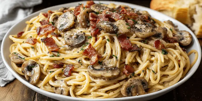 Creamy Bacon Mushroom Pasta Recipe