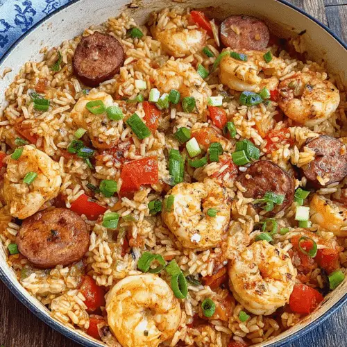 Cajun Shrimp Sausage Dirty Rice Recipe