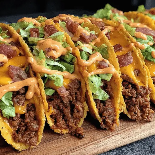 Loaded Bacon Cheeseburger Tacos