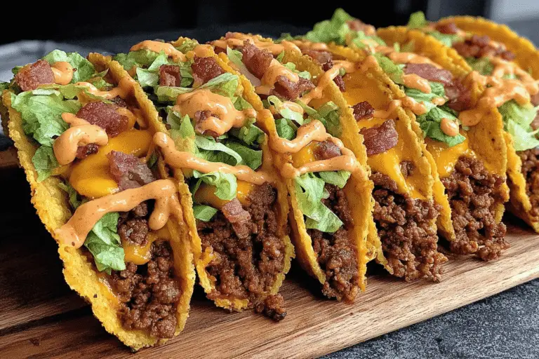 Loaded Bacon Cheeseburger Tacos