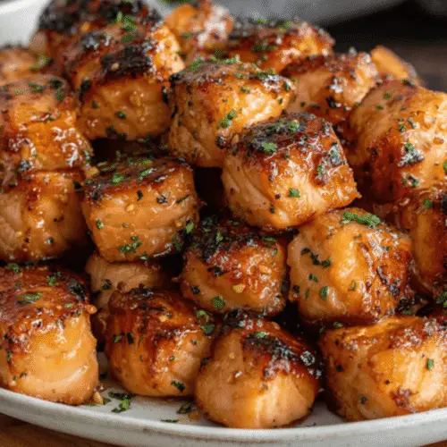 Hot Honey Salmon Bites Recipe