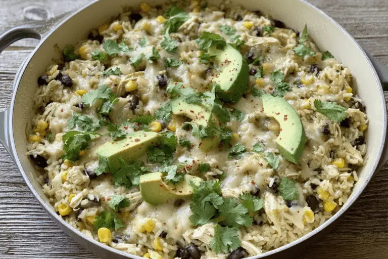 Salsa Verde Chicken and Rice Skillet Recipe