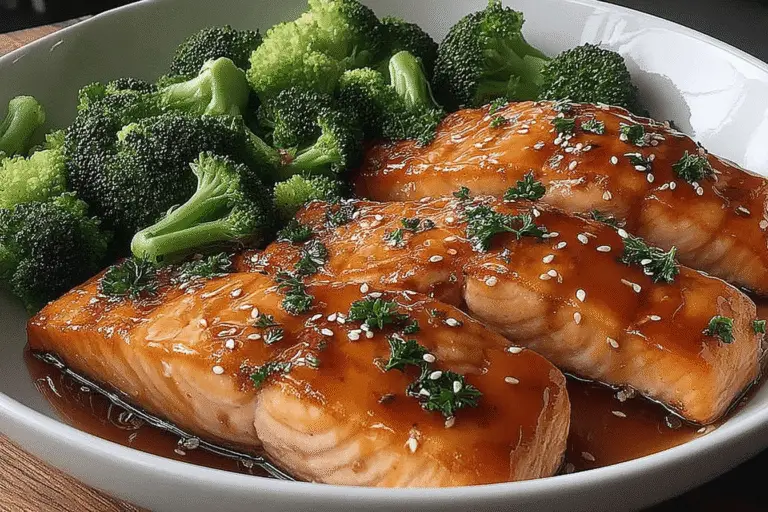Honey Garlic Glazed Salmon Recipe