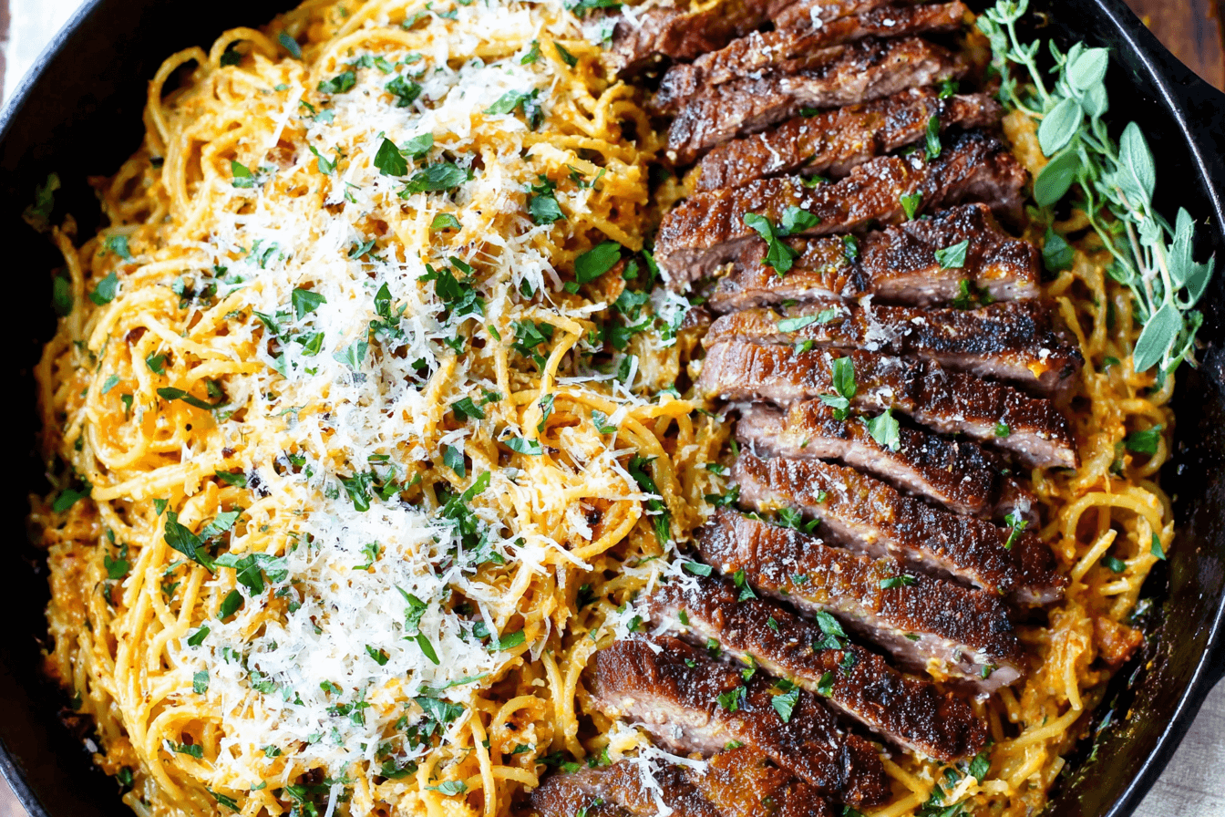 Surf & Turf Garlic Noodles Recipe