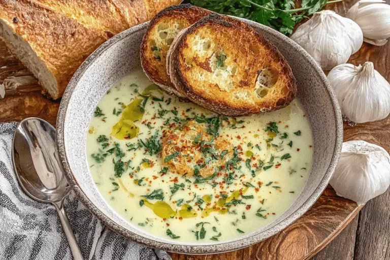 French Garlic Soup Recipe