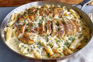Garlic Parmesan Chicken and Pasta