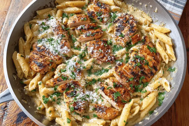 Garlic Parmesan Chicken and Pasta Recipe