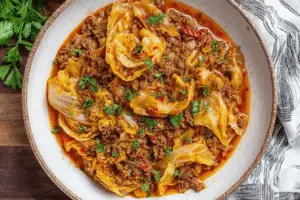 Ground Beef And Cabbage Stew