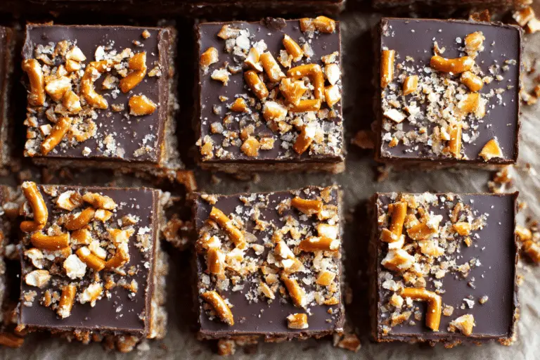 No-Bake Chocolate Pretzel Oat Bars Recipe