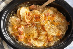 Slow Cooker Ham And Potato