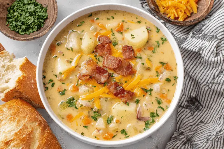 Slow Cooker Potato and Bacon Soup Recipe