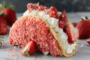 Strawberry Crunch Cheesecake Tacos