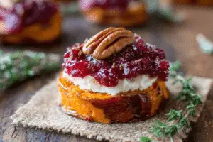 Sweet Potato Cranberry Brie Bites