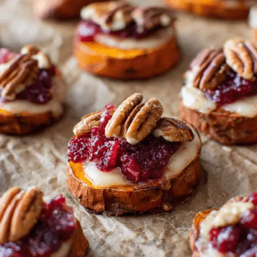 Sweet Potato Cranberry Brie Bites Recipe