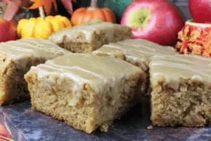 Apple Cinnamon Brownies with Maple Glaze