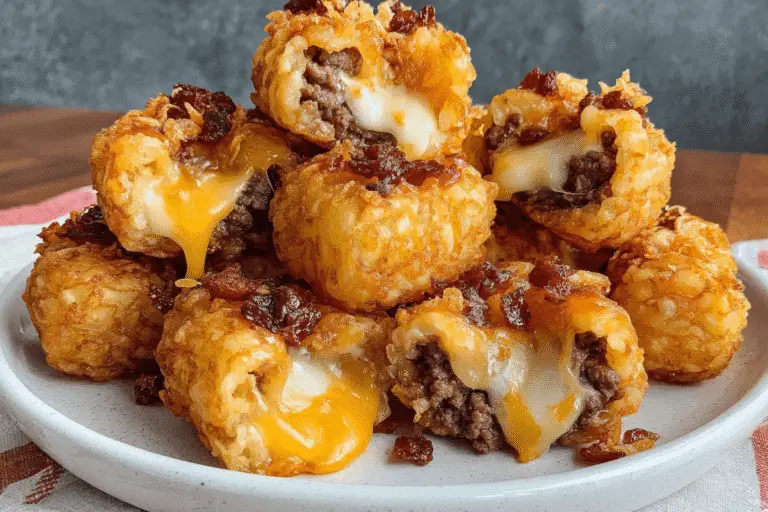 Bacon Cheeseburger Stuffed Tater Tot Bites Recipe