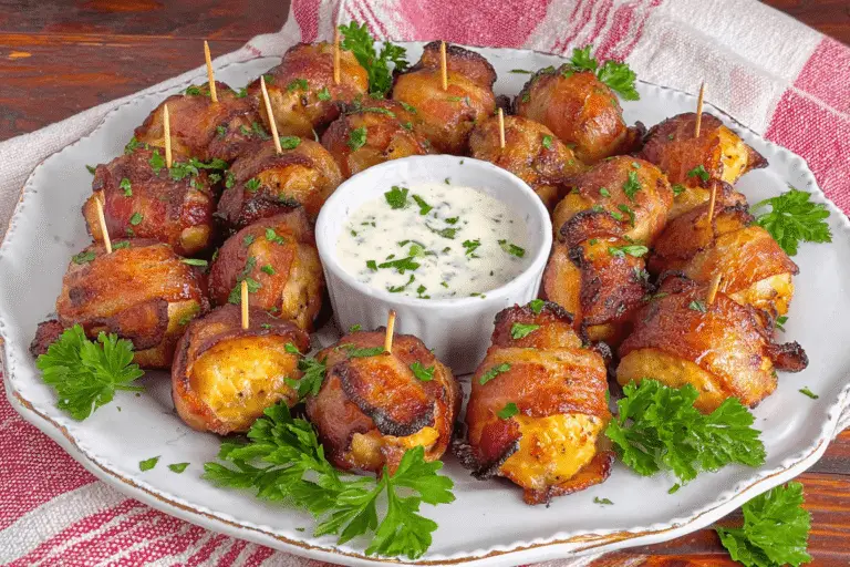 Bacon-Wrapped Chicken Cheese Bombs Recipe