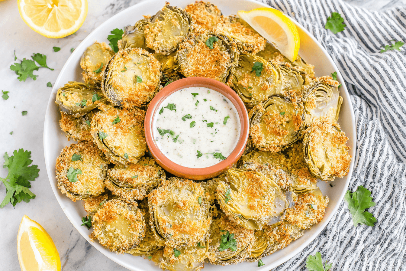 Baked Parmesan Artichoke Hearts Recipe