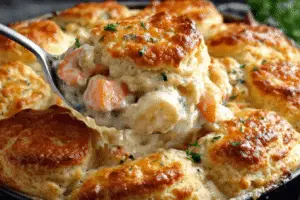 Cheddar Bay Biscuit Seafood Pot Pie