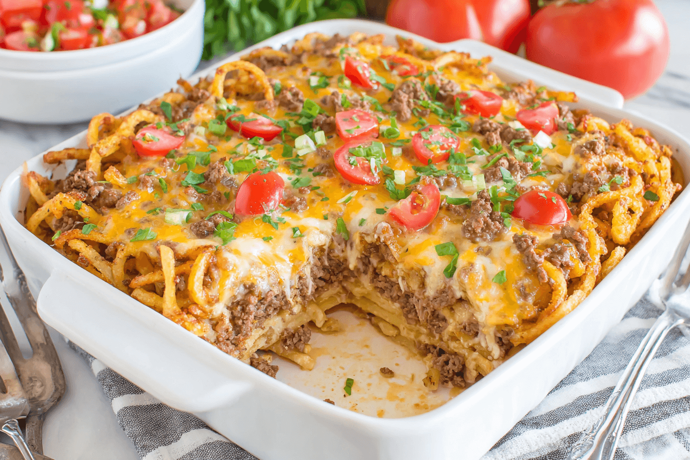 Cheeseburger And French Fry Casserole Recipe