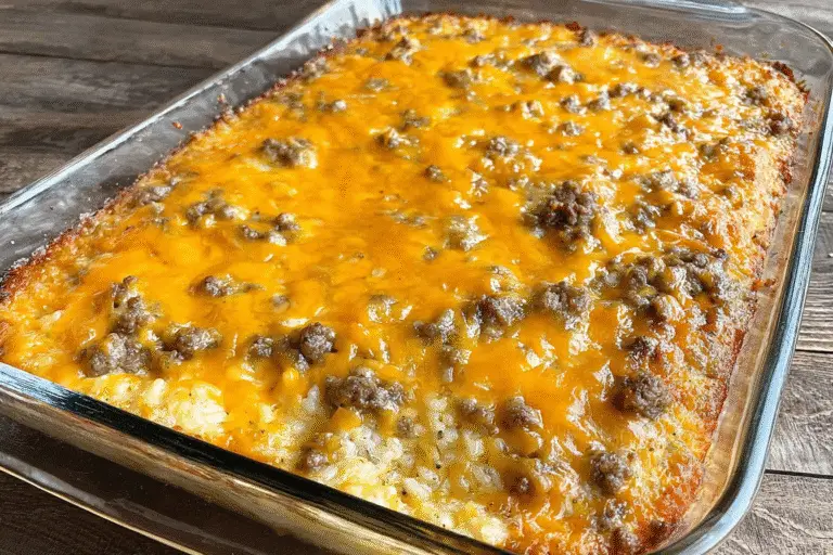 Cheesy Beef and Rice Casserole Recipe