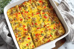 Cheesy Sausage Egg Casserole