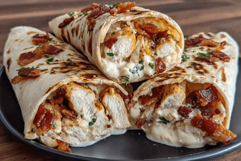 Chicken Bacon Alfredo Wraps Recipe