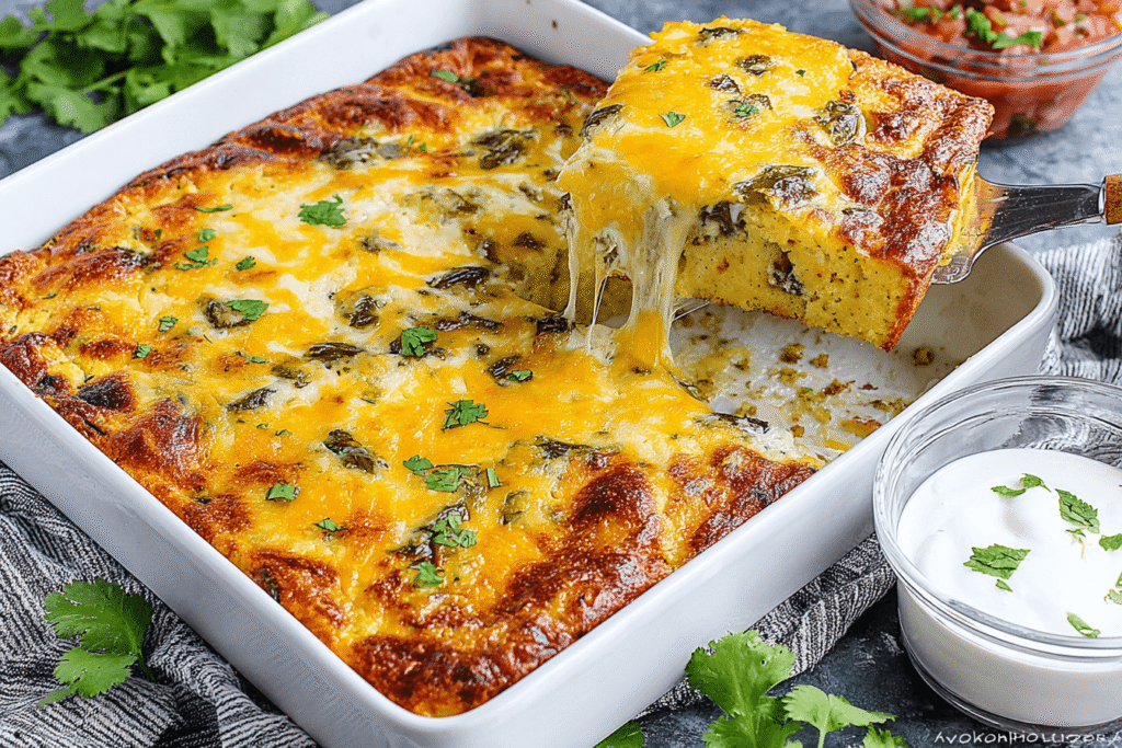 Chiles Rellenos Cornbread Recipe - Easy and Flavorful Dish