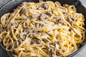 Creamy Beef Pasta Skillet