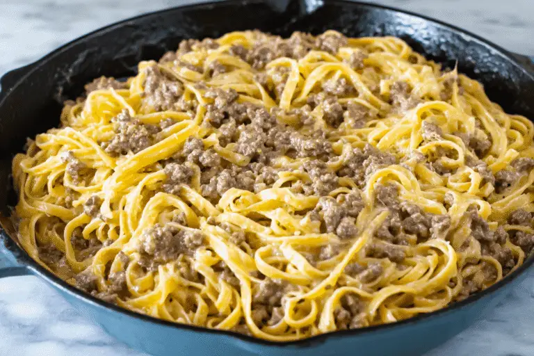 Creamy Beef Pasta Skillet Recipe
