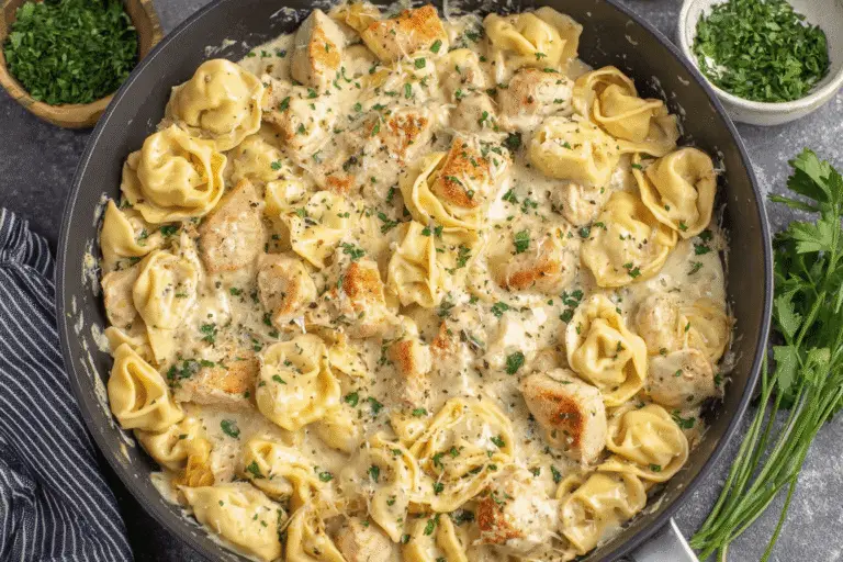 Creamy Chicken Tortellini Skillet Recipe