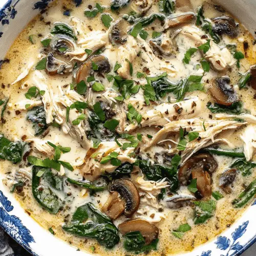 Creamy Rotisserie Chicken Mushroom Soup Recipe