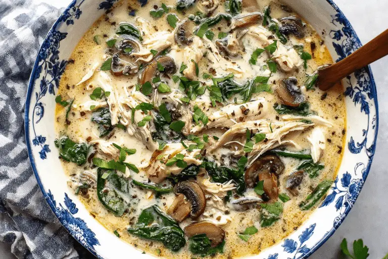 Creamy Rotisserie Chicken Mushroom Soup Recipe